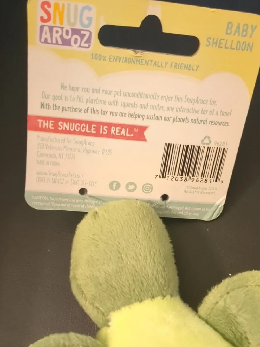 Snuggle Arooz Shelldon The Turtle & Baby
